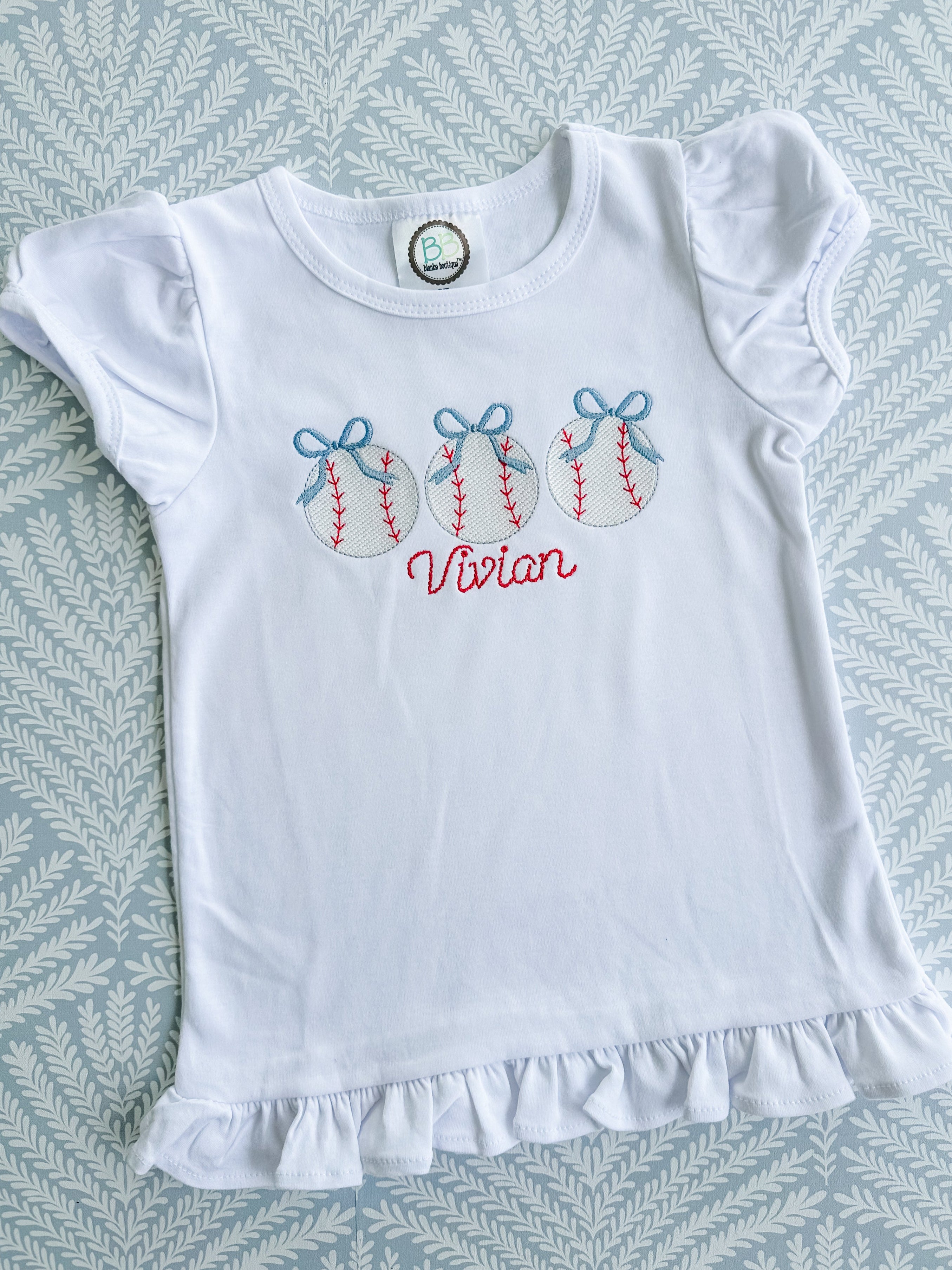Bows and Baseballs Tee