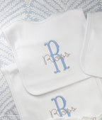 Bib and Burp Cloth Set - Initial + Name