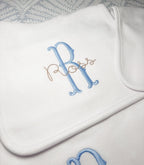 Bib and Burp Cloth Set - Initial + Name