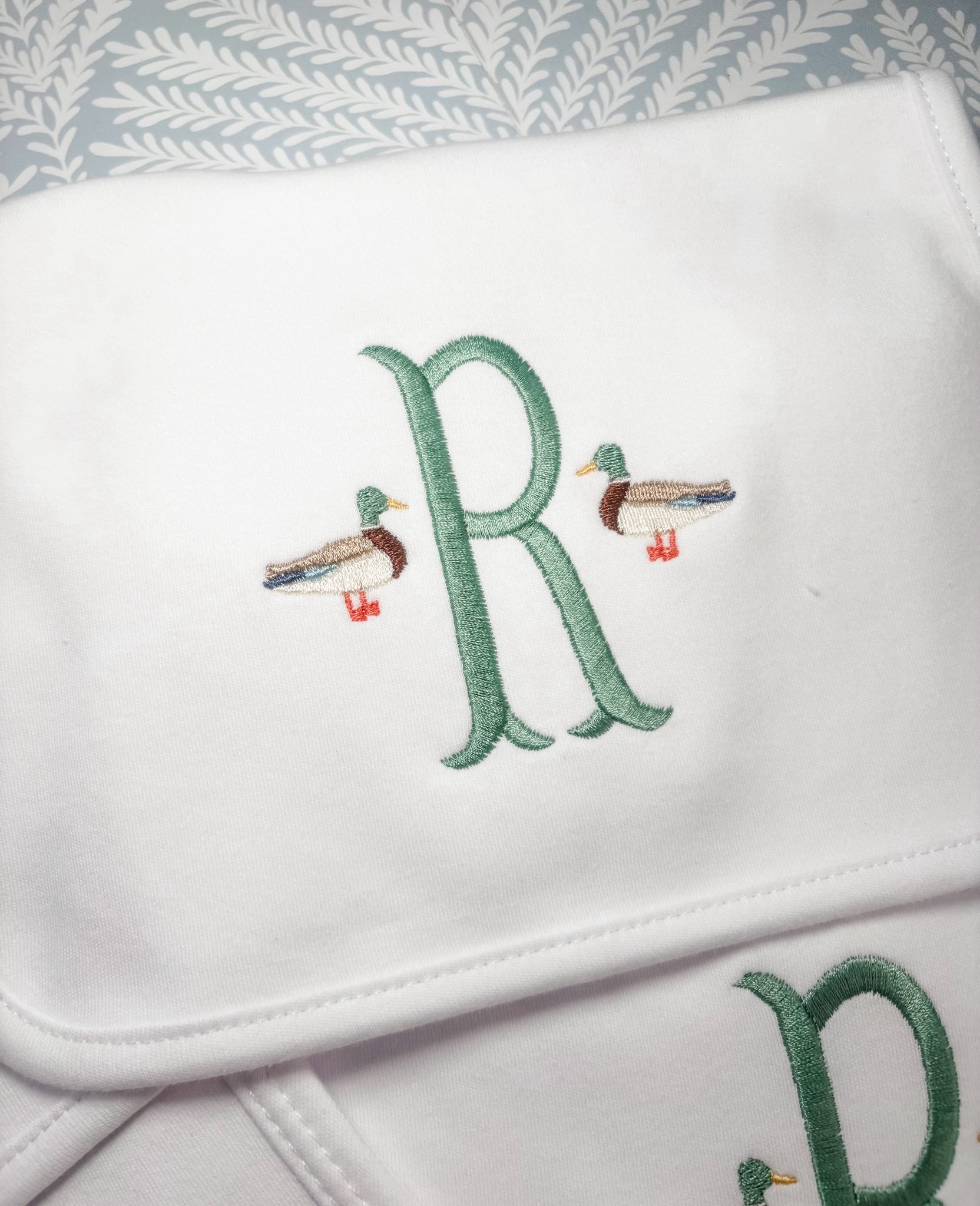 Bib and Burp Cloth Set - Mallards