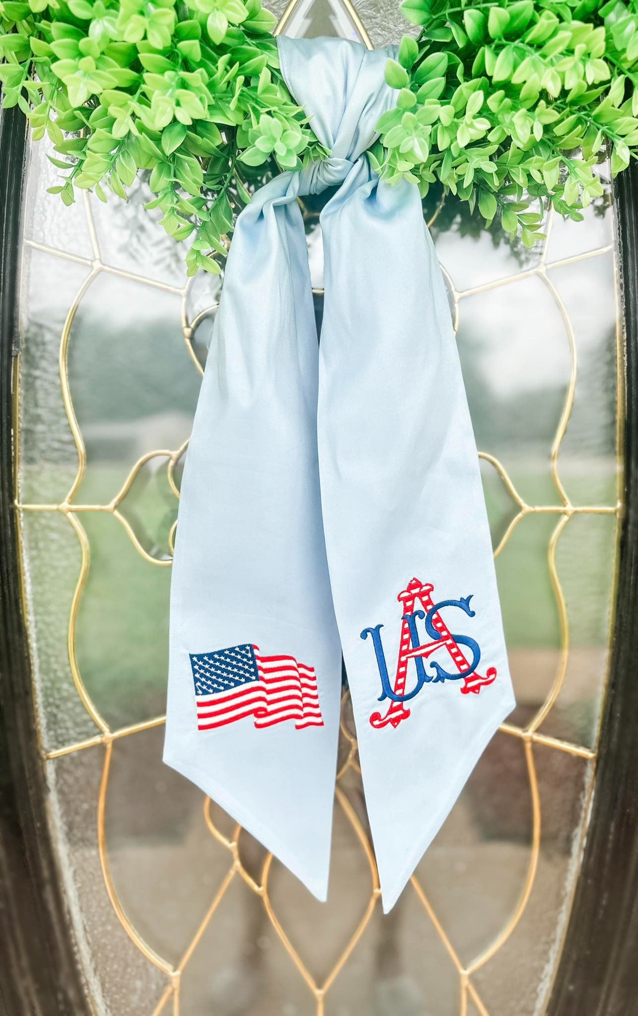 Patriotic Wreath Sash
