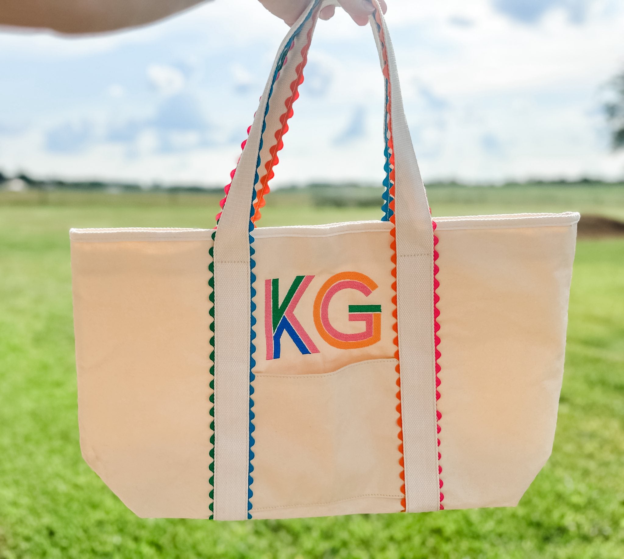 Rainbow Ric Rac Tote