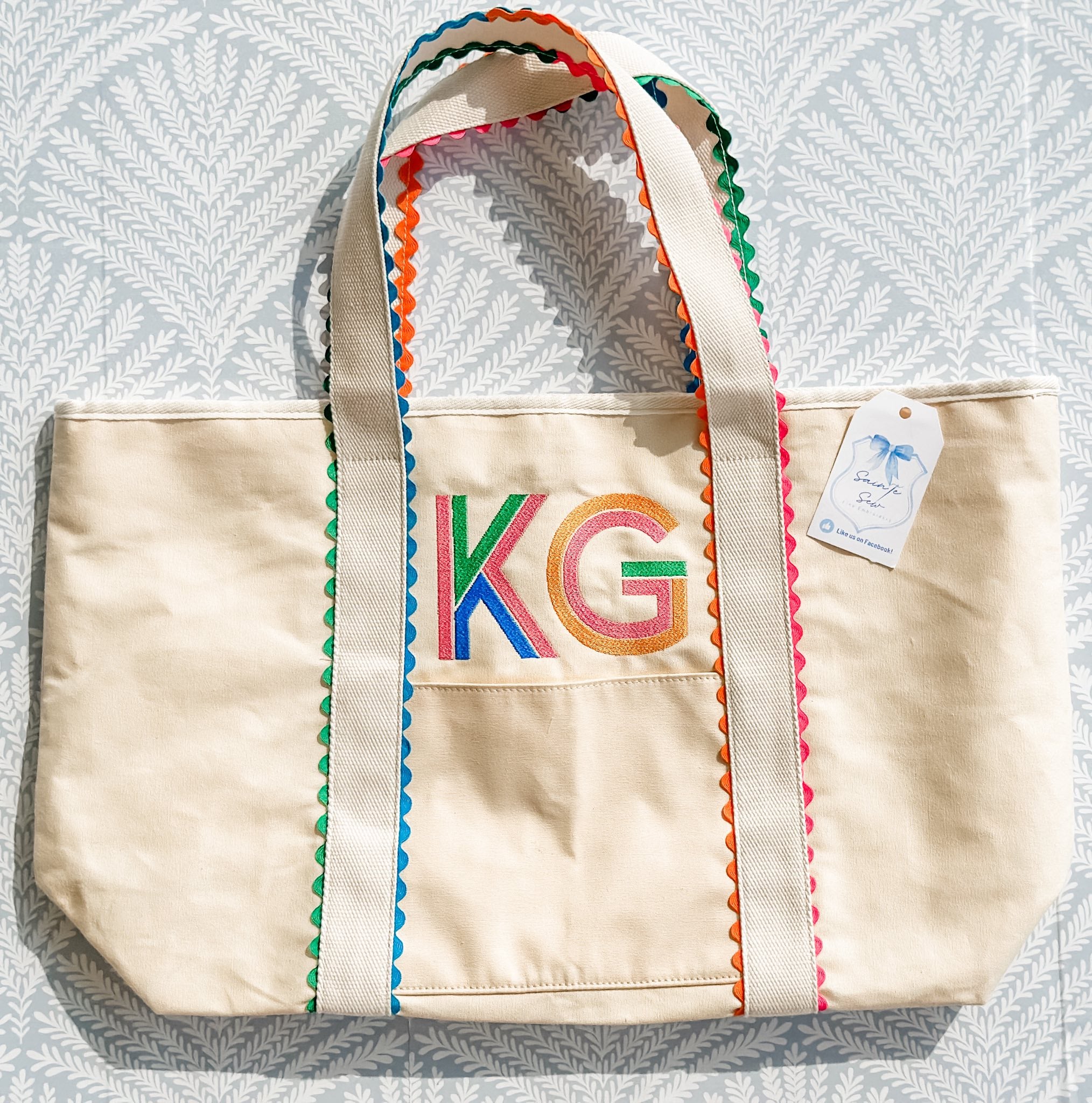 Rainbow Ric Rac Tote